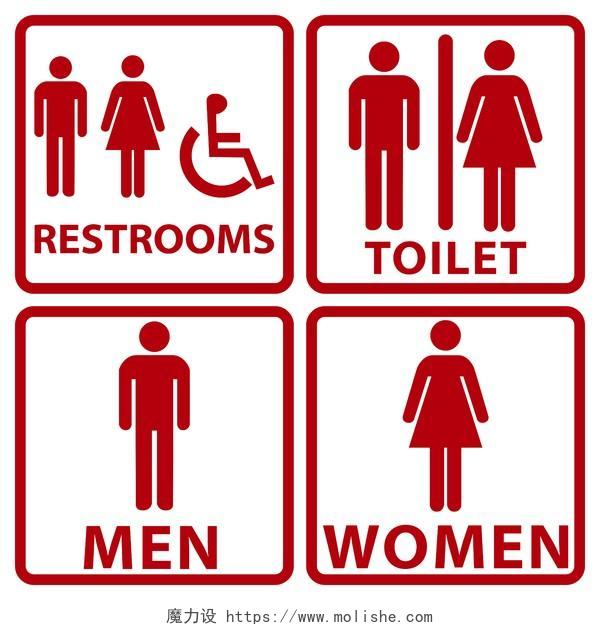 男女厕所标志素材